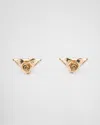 Prada Metal Earrings In Gold