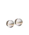Prada Metal Earrings In Steel/gold