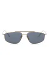 Prada Metal-frame Geometric Sunglasses In Gray