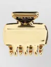 Prada Metal Hair Clip Claw Design Finish In Gold