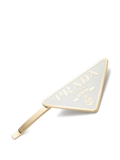 Prada Metal Hair Pins In Brown