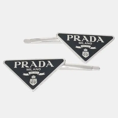 Pre-owned Prada Metal Hairpin In Black