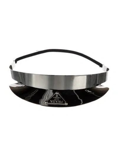 Pre-owned Prada Metal Headband In Silver