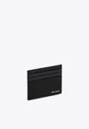 Prada Metal Logo Leather Cardholder