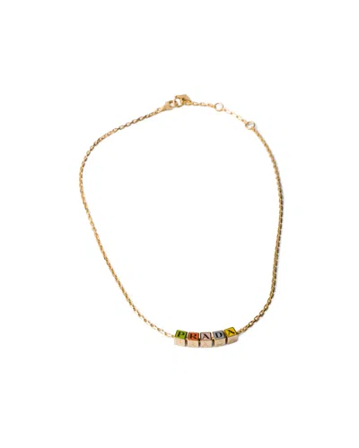 Prada Halskette Aus Metall In Gold