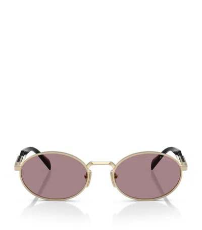 Prada Metal Pr65zs Sunglasses In Gold Brown