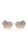 Prada Metal Rectangular Sunglasses In Gold