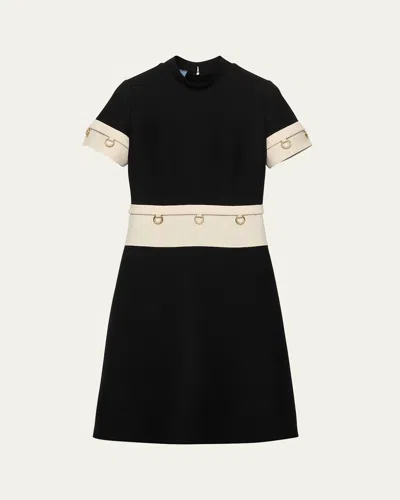 Prada Tricotine Dress In Black
