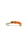 Prada Sicherheitsnadel-brosche Aus Metall In Orange/caramel