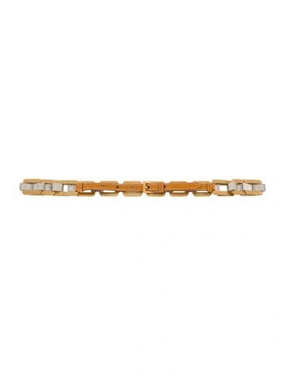 Pre-owned Prada Metal Waist Belt In Gold/metallic/silver