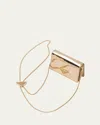 Prada Metallic Brushed Leather Card Holder With Strap In Silver