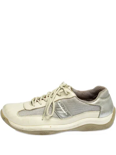 Pre-owned Prada Metallic-effect Sneakers