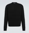 Prada Black Wool Blend Sweater In Nero