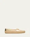 Prada Metallic Nappa Leather Espadrilles