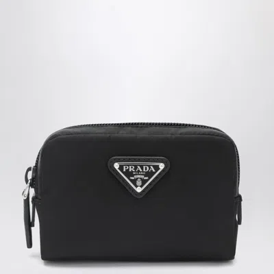 Prada Micro Necessaire In Black Re-nylon