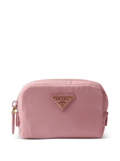 Prada Micro Re-nylon Pouch In Pink