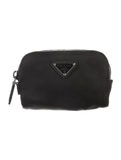 Pre-owned Prada Micro Re-nylon Pouch In Black