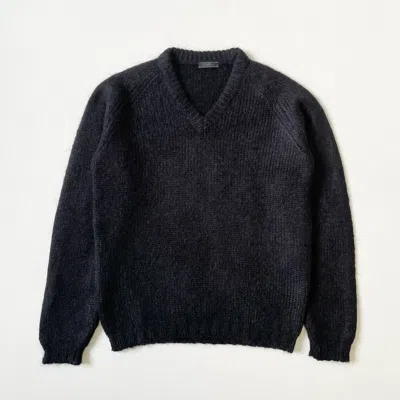 Pre-owned Prada Mid 2000s Black Mohair Wool Sweater