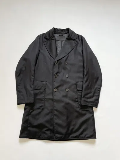 Pre-owned Prada Mid 2000s Black Wool Overcoat