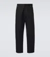 Prada Triangle-logo Tapered-leg Jeans In Black