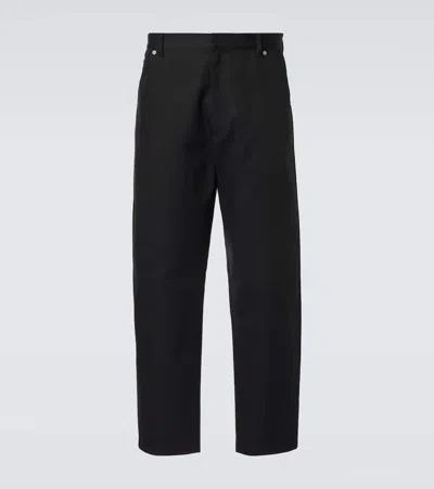 PRADA MID-RISE COTTON WIDE-LEG PANTS