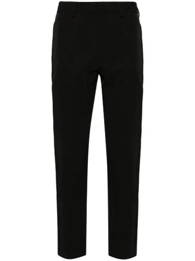 Prada Mid-rise Cropped Trousers In Black