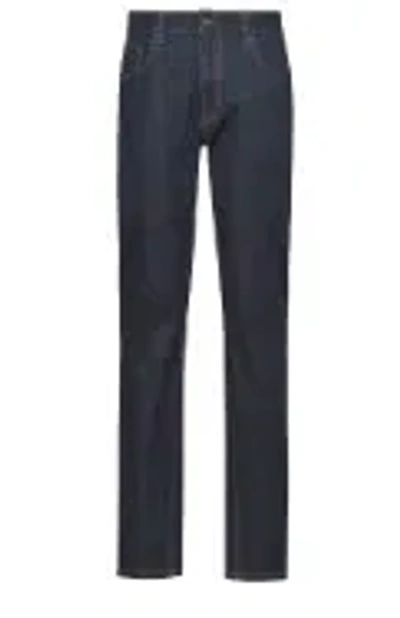 Prada Stretch-denim Five-pocket Trousers In Blue