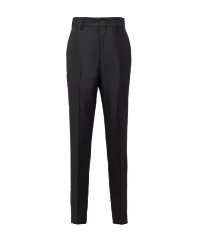 PRADA PRADA MID-RISE SLIM-CUT TAILORED TROUSERS