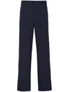 Prada Men's Stretch Poplin Pants In Blau