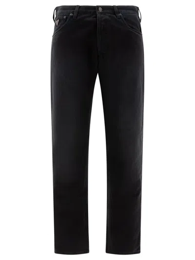 Prada Mid Weist Jeans In Black