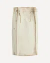 Prada Midi Leather Skirt In Neutral