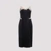 Prada Silk Evening Dress With Lace Detailing In Black