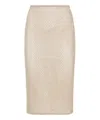 Prada Organza Midi-skirt In Beige