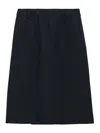 Prada Knee-length Skirt With Multiple Slits And Loops In Black