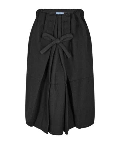 Prada Midi Skirt In Black