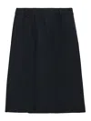 Prada Knee-length Skirt With Multiple Slits And Loops In Black