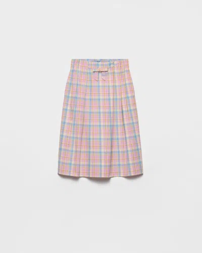 PRADA MIDIROCK AUS BAUMWOLLE MIT KAROMUSTER
