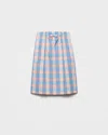 Prada Checked Poplin Midi-skirt In Multi