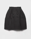 Prada Shetland Wool Midi Skirt In Gray
