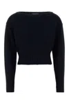 Prada Midnight Blue Cotton Sweater In Bleu