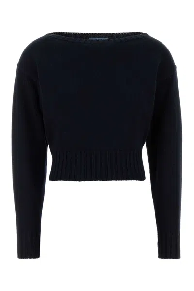 Prada Midnight Blue Cotton Sweater