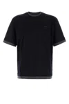 Prada Midnight T-shirt With Short Sleeves In Black