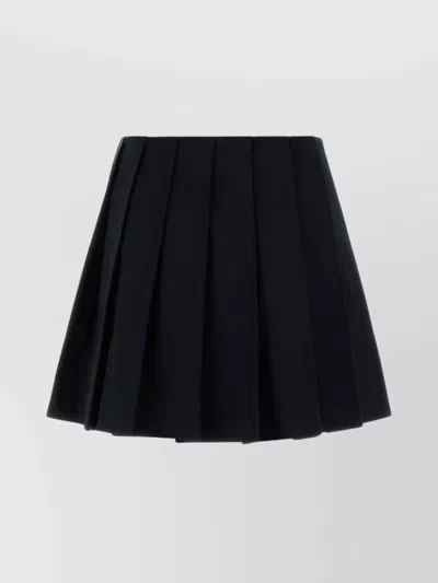 Prada Midnight Blue Drill Mini Skirt In Black