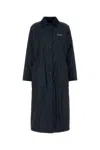 Prada Midnight Re-nylon Trench Coat In Blue