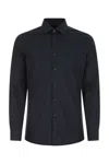 Prada Midnight Stretch Poplin Shirt In F0008