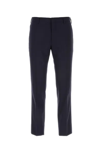 PRADA MIDNIGHT BLUE STRETCH WOOL PANT