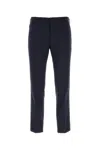 Prada Wool Stretch Pant With Pockets And Loops In Blu