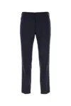 Prada Wool Stretch Pant With Pockets And Loops In Dark Blue