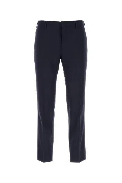 PRADA MIDNIGHT BLUE STRETCH WOOL PANT