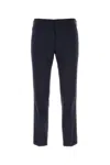 Prada Black Stretch Wool Pant In Navy